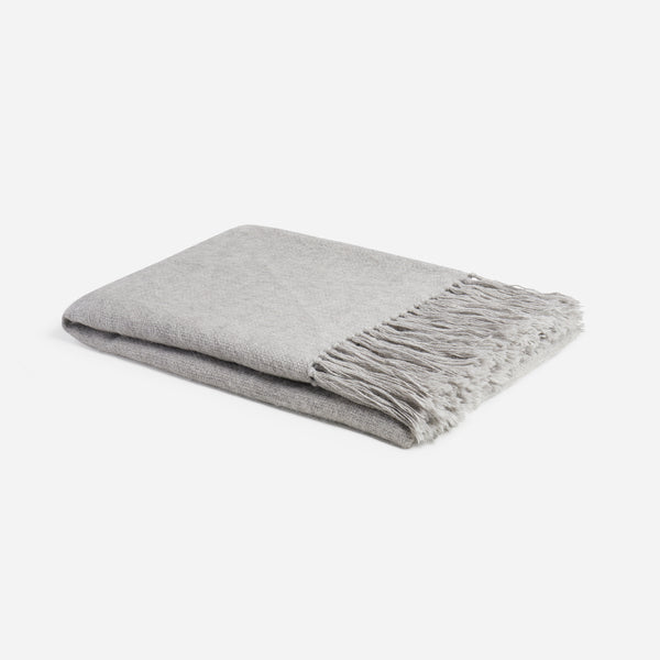 Baby Alpaca Brushed Blanket Grey