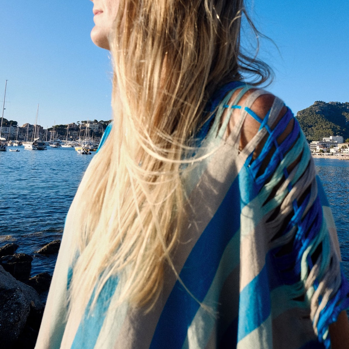 Cali Cotton Kaftan  Striped