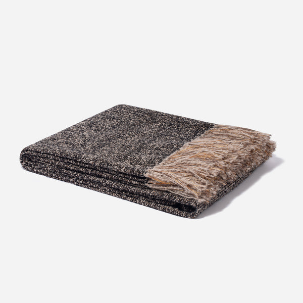 Boucle Alpaca Throw Black